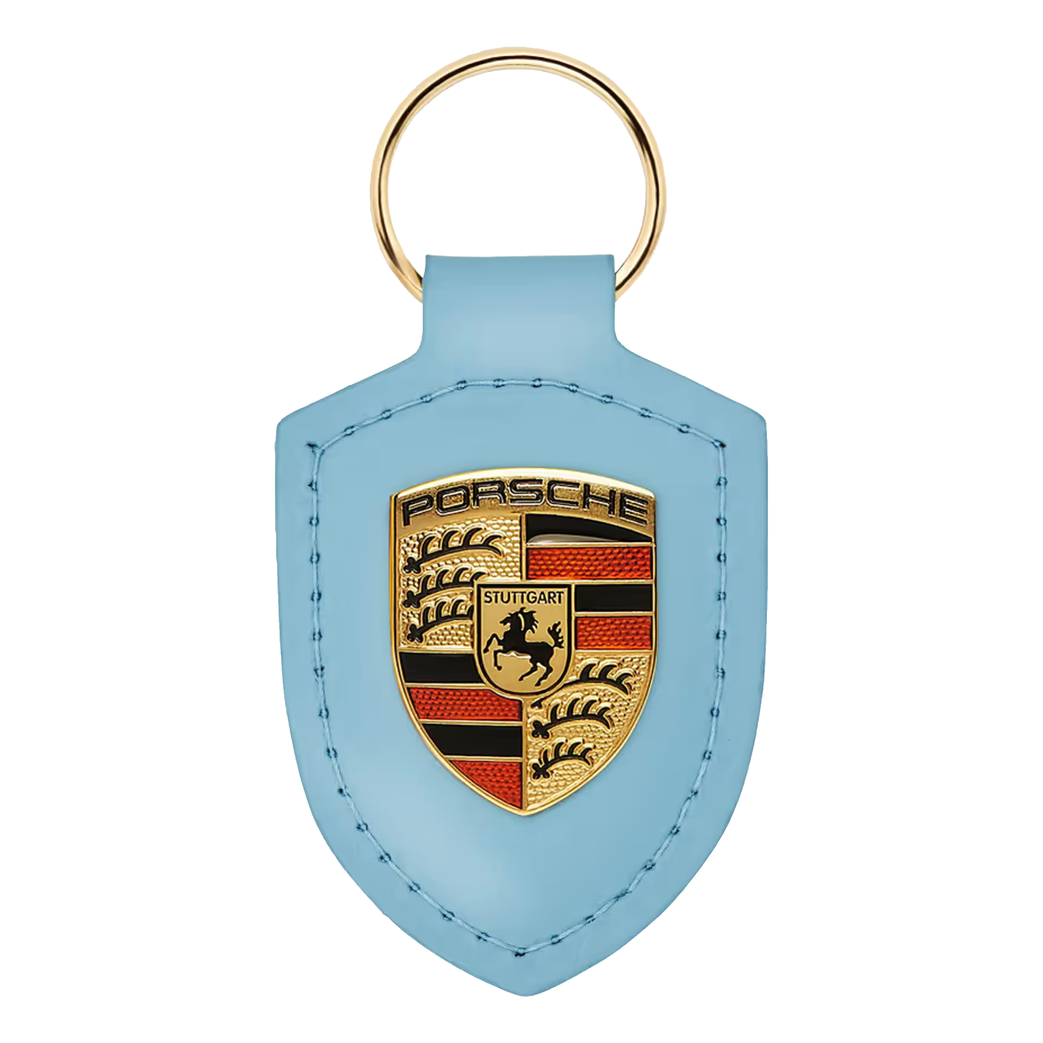 Porsche Crest Key Ring - Frozen Blue