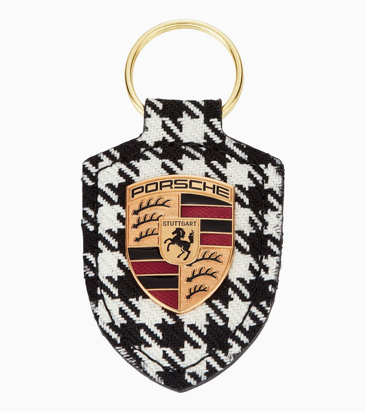 Porsche Crest Key Ring - Pepita