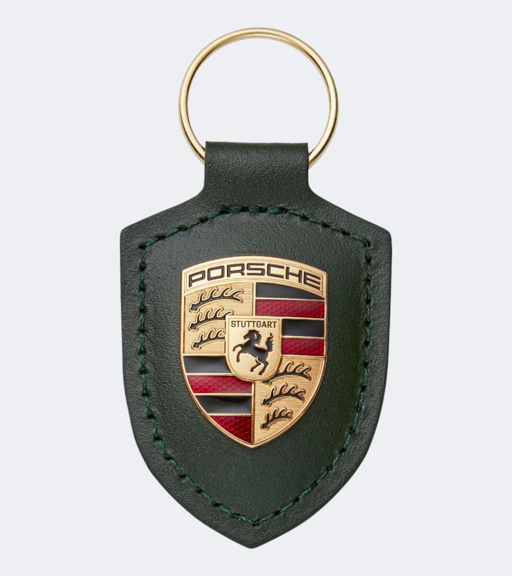 Porsche Crest Key Ring - Oak Green