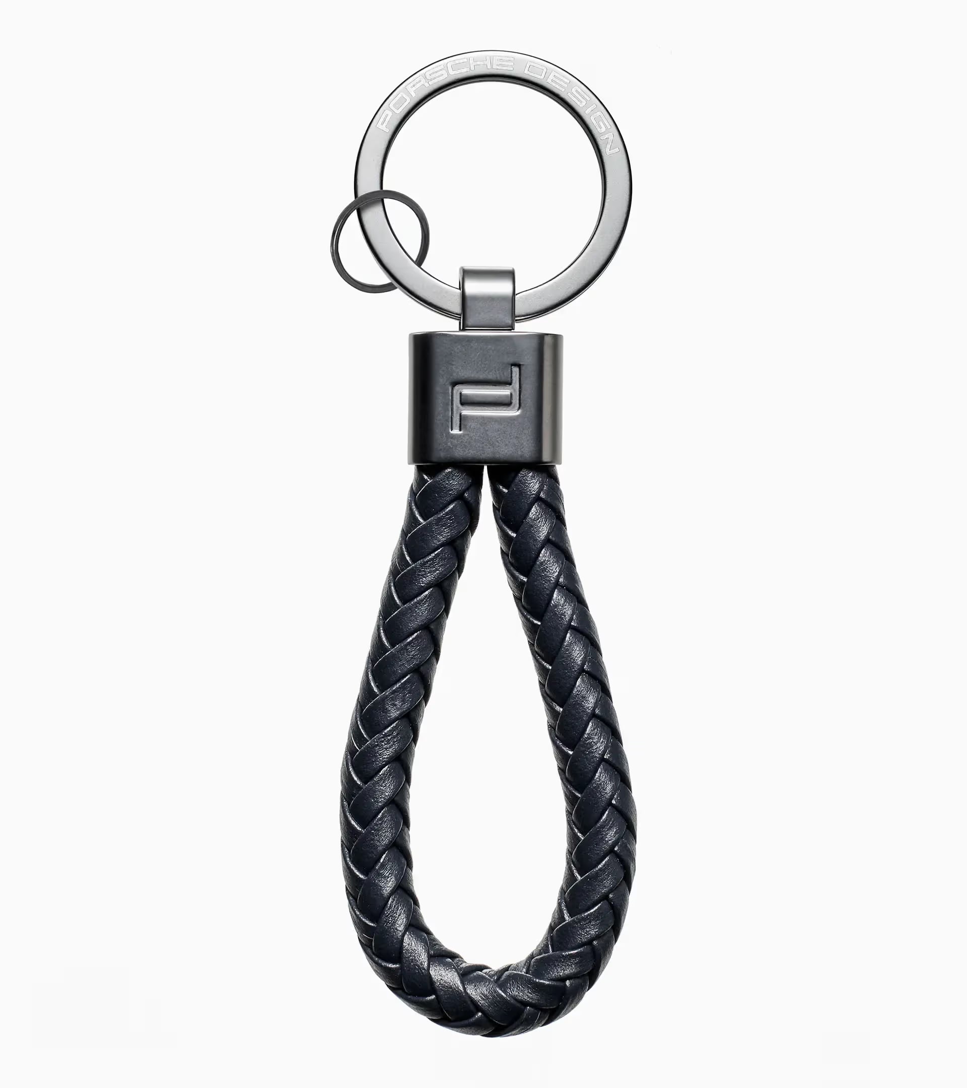 Key Ring Leather Cord - Dark Blue