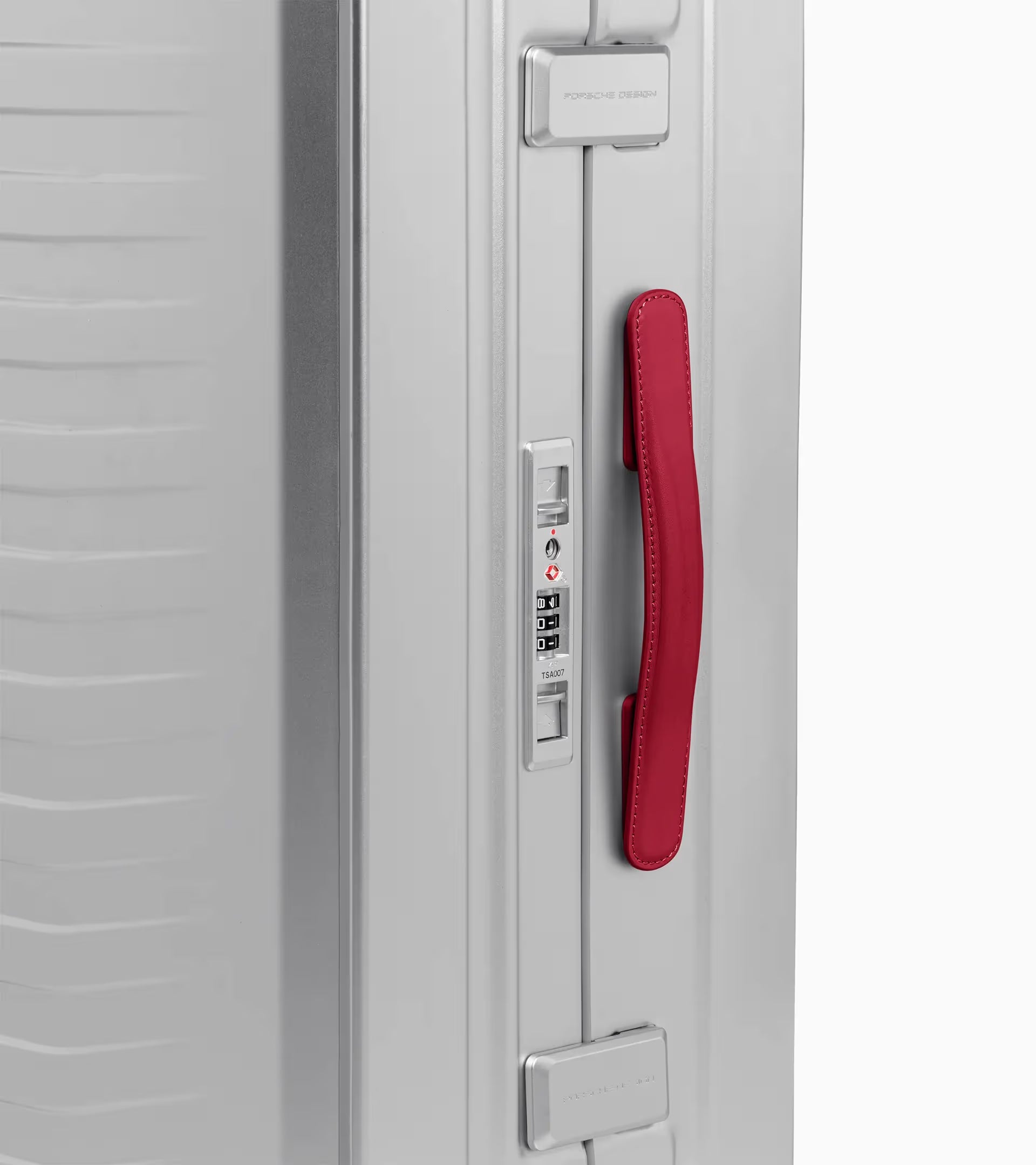Leather Handle Set Carmine Red – Roadster Aluminium Trolley