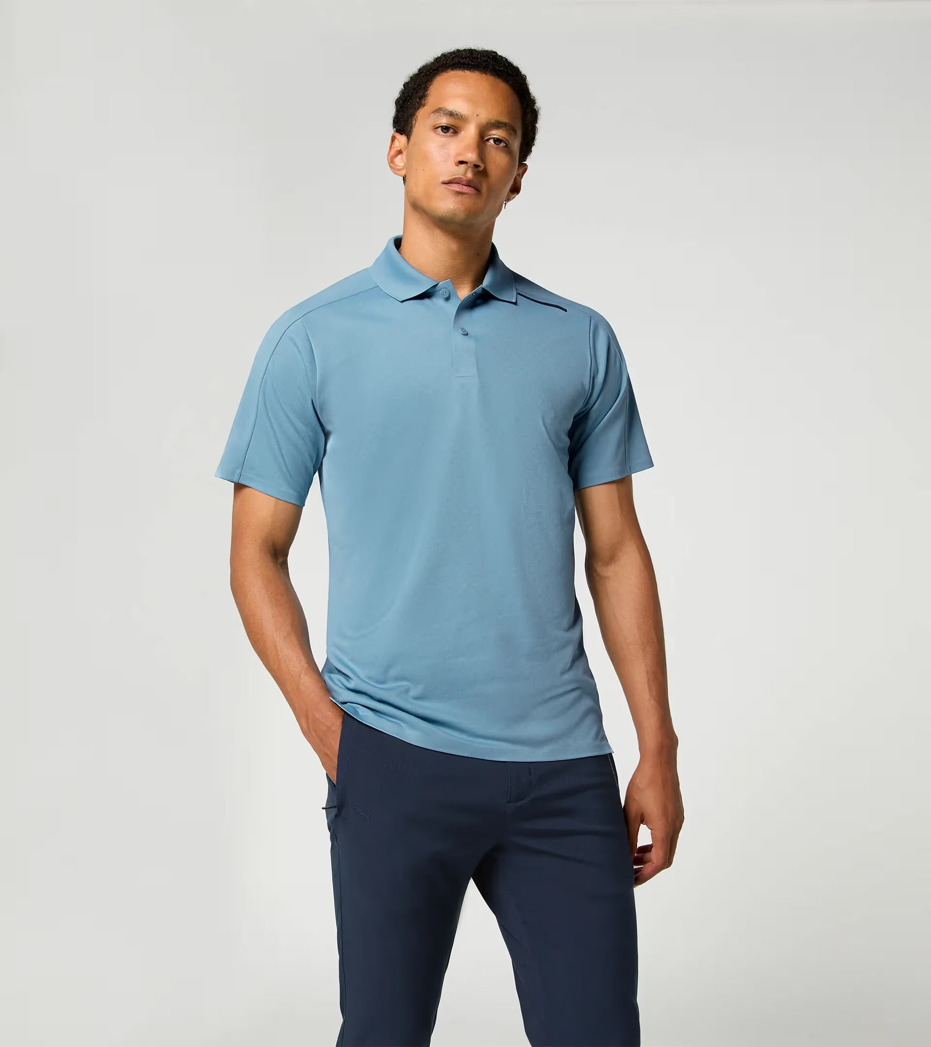 Sports-Tex Jacquard Polo Shirt Cloud Blue
