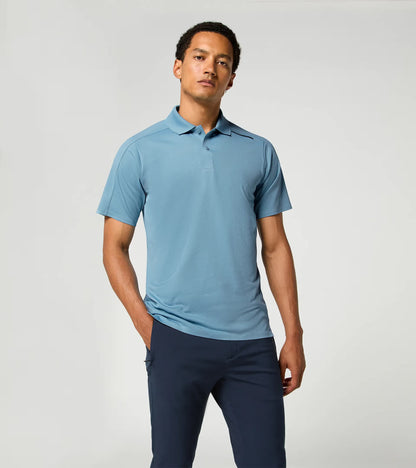 Sports-Tex Jacquard Polo Shirt Cloud Blue