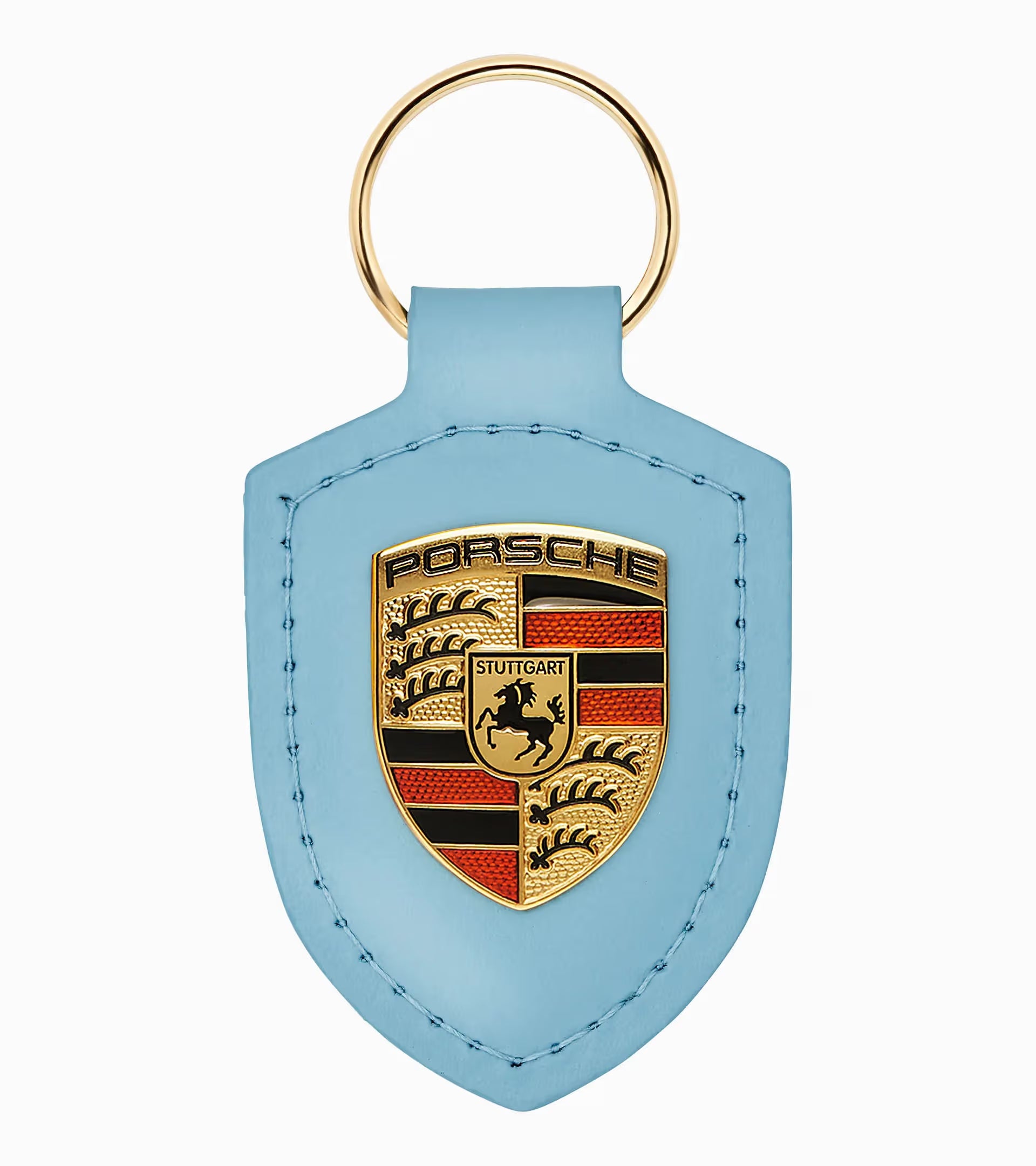 Porsche Crest Key Ring - Frozen Blue