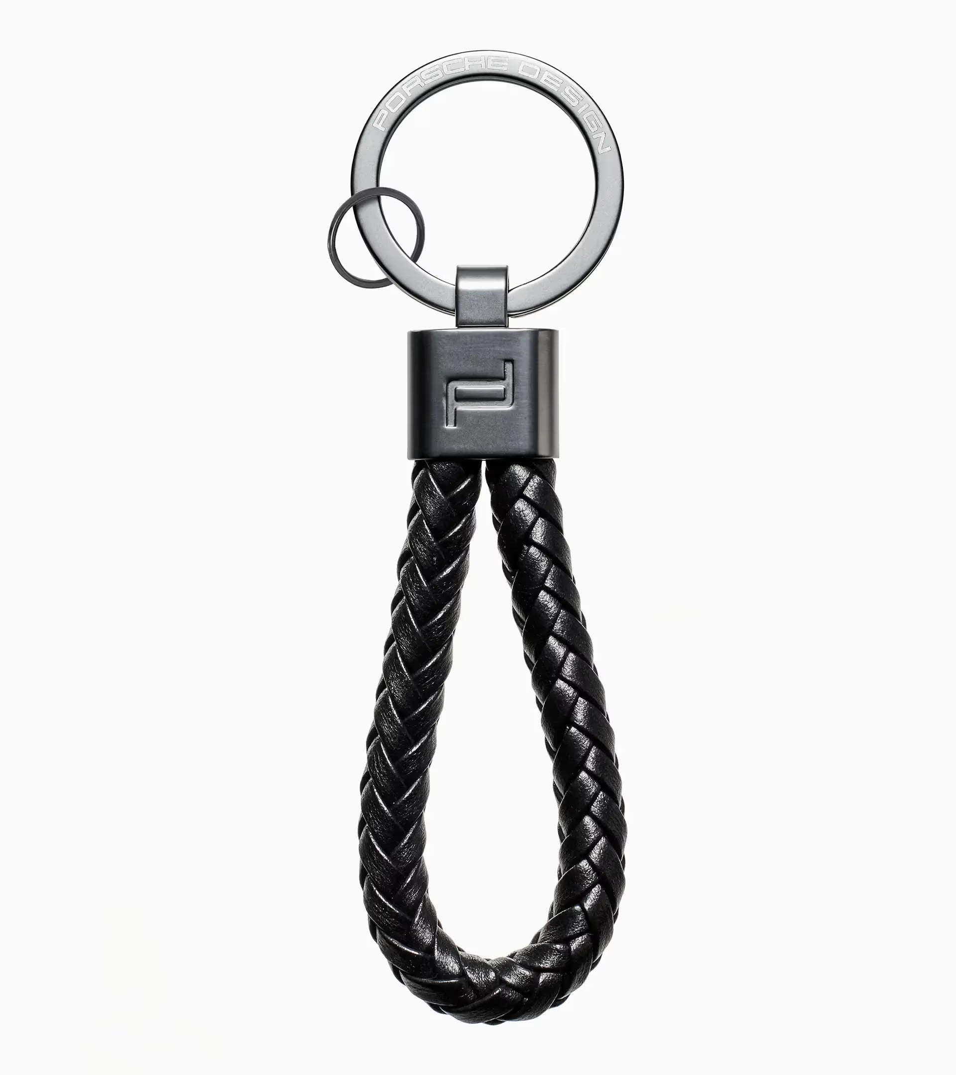 Key Ring Leather Cord - Black