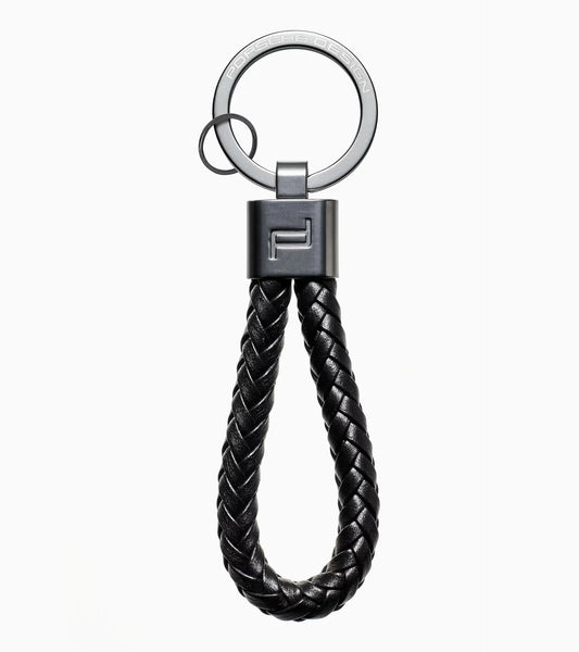 Key Ring Leather Cord - Black