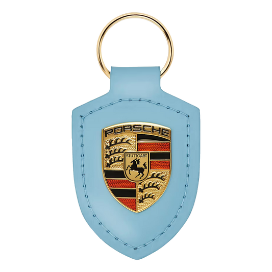 Porsche Crest Key Ring - Frozen Blue