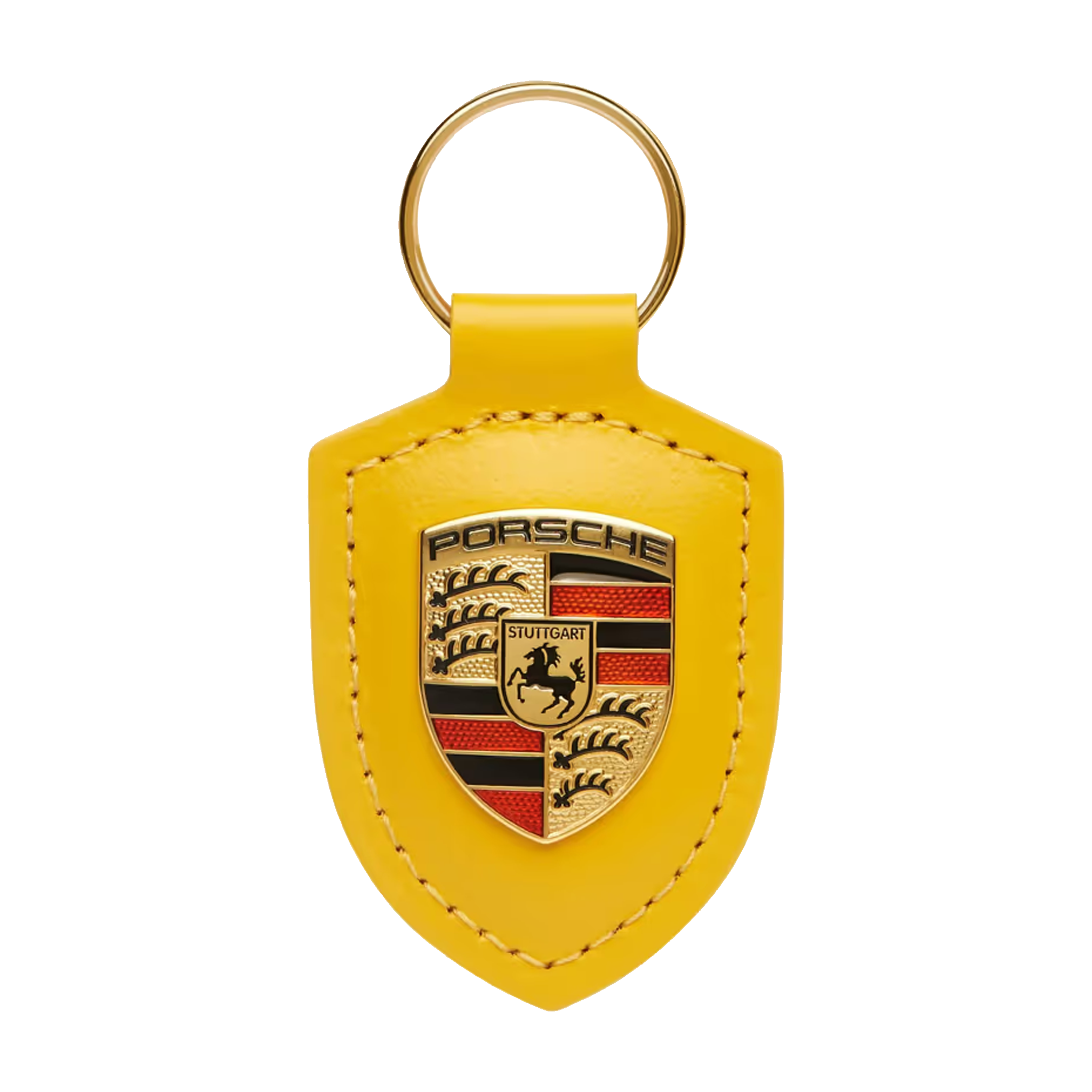 Porsche Crest Key Ring - Speedy Yellow